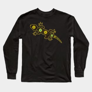 Lizard- aboriginal in green Long Sleeve T-Shirt